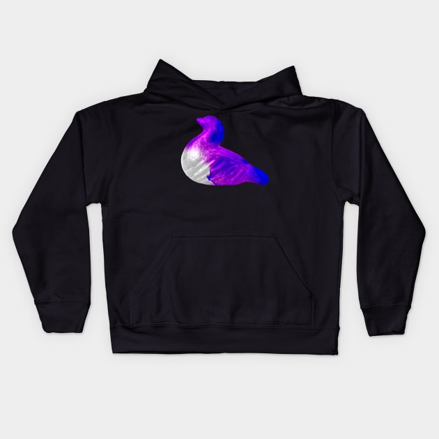 Simple purple bird Kids Hoodie by Geomhectic